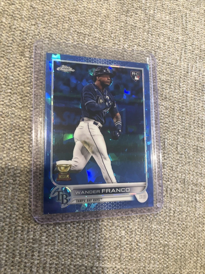 2022 Topps Chrome Sapphire Wander Franco Rookie Card RC #215 Rays SP Blue - Image 1 of 2