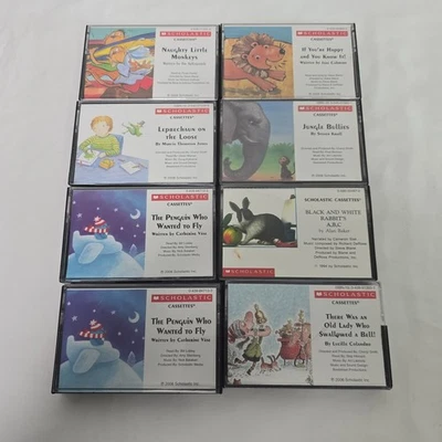 8 Vintage 1990s Scholastic Audiobook Cassettes Read Along Stories on Tape - Image 1 of 4