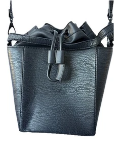 PACO MARTINEZ Black Bucket Bag Faux Leather Women’s - Picture 1 of 13