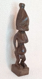 Vintage afrikanische Fruchtbarkeit Figur Holz Stammeskunst Skulptur Statue weibliche Schönheit - Bild 1 von 24
