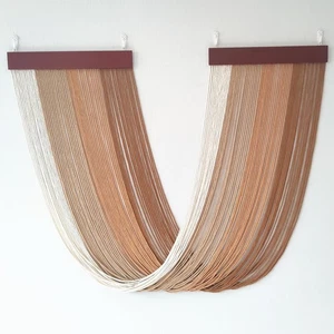 Tie-Dye Macrame Wall Hanging Large 46" Wx36 L Dip Dye Yarn Tapestry Home Boho... - Picture 1 of 7