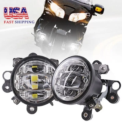 For Honda 2001-2010 GL1800 1800 Goldwing LED Fog Lights With Mount Fog Light - Image 1 of 4