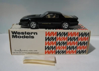 Chevy Camaro IROC-Z Western Models 1985 WP-112 1:43 metal blanco fundido a presión negro Foto 1 de 4