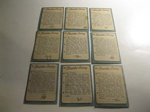 9 CARTE DIARIO BEATLES. - Foto 1 di 2
