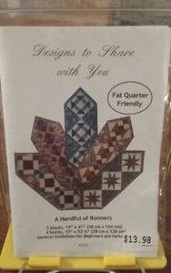 Vtg Quilting Applique pattern Designs to Share Handful of Runners15x41 NEW - Bild 1 von 2