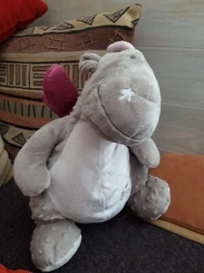 V2/ KUSCHELTIER Plüschtier Drache NOUKIE'S COLLECTION VICTORIA UND LUCIE grau rosa H 40 cm - Bild 1 von 9