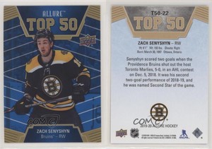 2019-20 Upper Deck Allure Top 50 Blue Zach Senyshyn #T50-22 Rookie RC