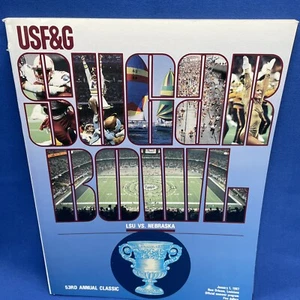 1987 Sugar Bowl Original Game Program LSU Vs Nebraska 53rd Annual 1/1/87 USF&G - Picture 1 of 15