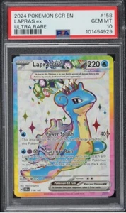 2024 Pokemon SV Stellar Crown Full Art Lapras ex #158 PSA 10 GEM MINT - Picture 1 of 1