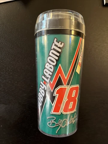 Vintage Bobby Labonte Nascar Travel Mug Cup  #18 GUC Cover