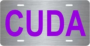 CUDA Barracuda Plum Crazy Purple  Vanity High Grade License Plate Frame  (Nice) - Picture 1 of 1