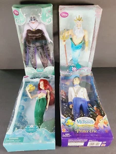 LOT Four (4) NEW SEALED Disney Store Dolls 12” The Little Mermaid Classic Dolls - Picture 1 of 22