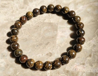 Браслет из натурального бронзита 6 мм - Изображение 1 из 4