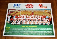  RARE 1990 TUCSON TOROS  BASEBALL TEAM  PHOTO - HOUSTON ASTROS - TRIPLE A TEAM
