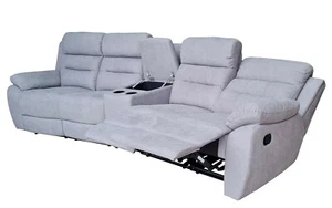 Kinosofa 4-Sitzer Stoff, elektrisch verstellbar & Getränkehalter,5131-Cup-41-M28 - Bild 1 von 12
