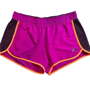 EUC ADIDAS Youth Girls Purple/Pink Athletic Running Shorts - Size M 12/14 - Picture 1 of 4