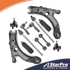 12pc Front Control Arm Ball Joint Tie Rod Sway Bar Link For Beetle Golf Jetta - Picture 1 of 9