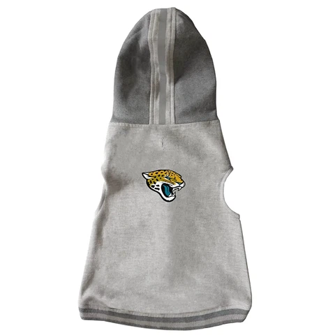 JACKSONVILLE JAGUAR NFL DOG HOODED FLEECE SOFT WARM XL GRAY HEATHER HOODIE NWOT Cover