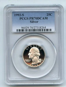 1992 S 25C Silver Washington Quarter Proof PCGS PR70DCAM - Picture 1 of 1