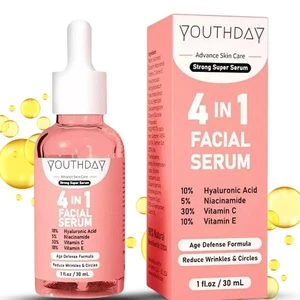 4 in 1 Facial Beauty Serum with Powerful Ingredients B3 + HA + Vitamin C,E - 1oz - Picture 1 of 11
