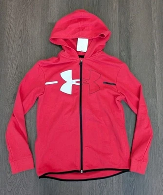 Chaqueta Under Armour Roja Cremallera Juvenil Talla YLG/JG/G 69% Algodón NUEVA Foto 1 de 4