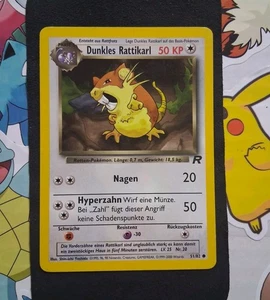 Dark Raticate 51/82 Team Rocket German LP - Picture 1 of 2