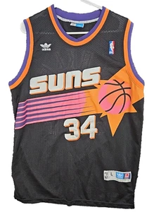 Camiseta Adidas Phoenix Suns Charles Barkley Grande Negra De Colección 1993-94 - Imagen 1 de 9