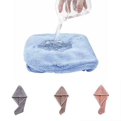 Secadora Envoltura de Baño Microfibra Turbante Mágico Toalla Seca Cabello Sombrero Rápido Gorra Rápida Foto 1 de 4