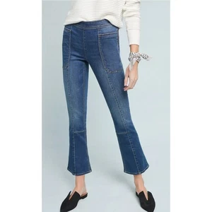 Pilcro Damen Utility High-Rise Cropped Bootcut Hose Blau Denim Jeans Gr. 32 - Bild 1 von 14