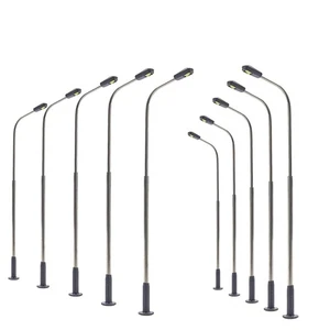 10pcs Model Railway Z N TT HO Scale Lamps Street Lights LEDs Platform Free Resis - Picture 1 of 22