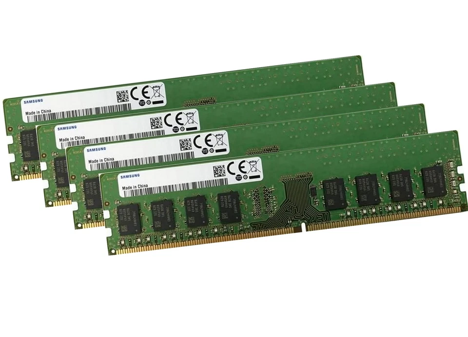 Samsung 64GB 4x 16GB DDR4 2666 MHz DIMM Ram Speicher Desktop M378A2K43CB1-CTD - Bild 1 von 1