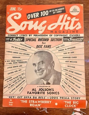 Song Hits Magazine Vol 12 No 1 June 1948 Al Jolson - Image 1 of 4
