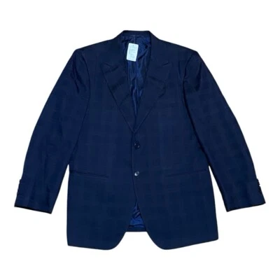 Blazer Chaqueta Deportiva Abla Saks Fifth Avenue Italiana Para Hombre Negro Tonal Cuadros Talla 52 Foto 1 de 4