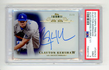 CLAYTON KERSHAW 2013 Topps Tribute Purple Auto 1/1 1 of 1 PSA 9 Mint Signature