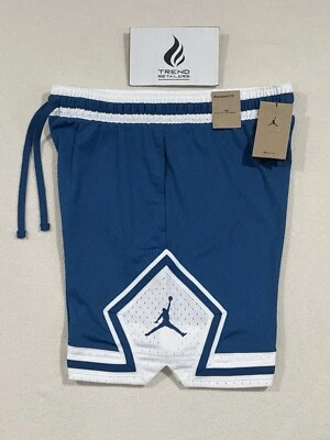 Pantalones Cortos Deportivos de Malla Nike Air Jordan Diamond Dri-FIT Azul Blanco Talla S DX1487-457 Foto 1 de 4