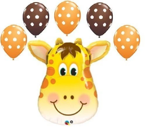 JUNGLE SAFARI polka dot balloons birthday baby shower decorations by Lgp - Image 1 of 1
