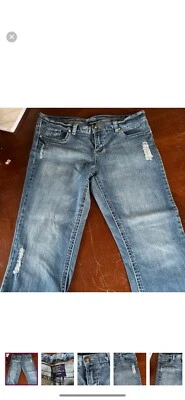 Vaqueros marca Vanity, oscuros, desgastados talla 31 x 33 Foto 1 de 4