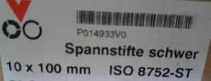 2 Stk.Spannstifte M10x100 Spannhülsen Hohlsplinte Spannhülse Schwere  Schwarz  - Bild 1 von 4