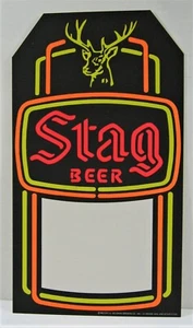 Letrero de precio de cartón estilo neón vintage Stag Beer Store Adv stock de taberna antiguo - Imagen 1 de 1