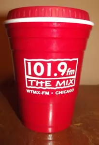 Vintage WTMX - 101.9 FM The Mix Chicago radio station promo red cup travel - Picture 1 of 7