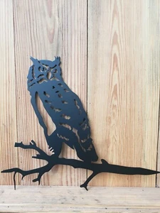 OWL IN TREE METAL YARD ART  - Picture 1 of 1