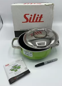 Cazuela/sartén/olla baja Silit verde limón 2 1/2 cuartos con tapa - Imagen 1 de 3