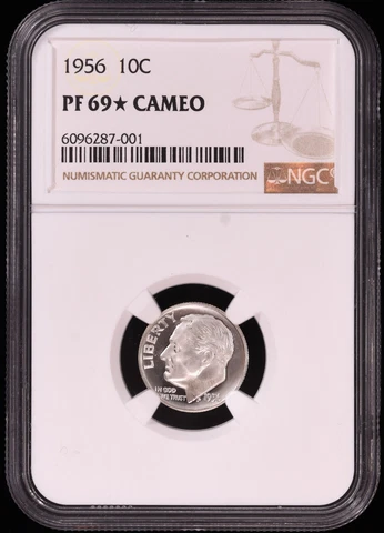1956 Roosevelt Dime NGC PF 69 STAR CAMEO!   1 of 23 graded by NGC Cover