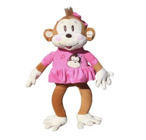 Grupo Moya Affe Affenmädchen mit Kleid und Schleife ca 60cm Plüsch Kuscheltier