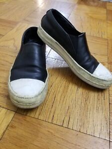  Rick Owens Leather Boat Sneakers - Black - US9/EU42 (WORN)