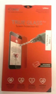 Kit de protección de pantalla iCarez True Glass Pro para Motorola Max 2 ¡NUEVO! Foto 1 de 3