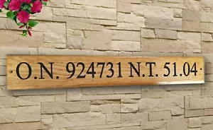 BOAT NUMBER NAME SIGN PLATE PLAQUE TRAWLER SHIP MARINE REGISTRATION CARVED OAK - Picture 1 of 2
