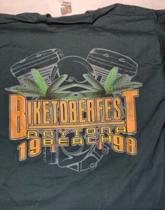 Vintage 1998 Daytona Biketoberfest Harley Biker T Shirt Large USA Single Stitch - Picture 1 of 5