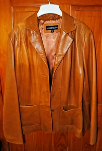 Monterey Bay Clothing Co Leather Blazer Jacket Women's Size 16T Fully Lined - Picture 1 of 5