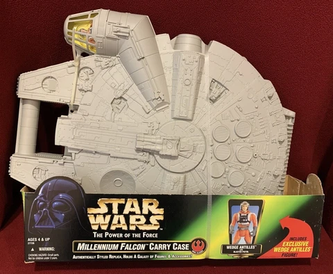 Star Wars Power of The Force Millennium Falcon Carry Case with Wedge Antilles Cover